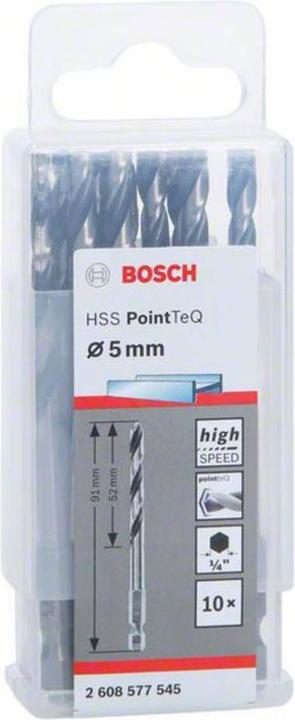 Actual product image Bosch Professional Zubehör HSS PointTeQ hexagonal drill 5.0 mm, 10 pcs. (5 mm)