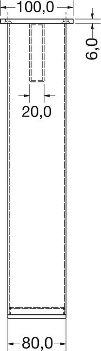 Actual product image Werkstarck Bankkufe A-Form 380mm Stahl schwarz