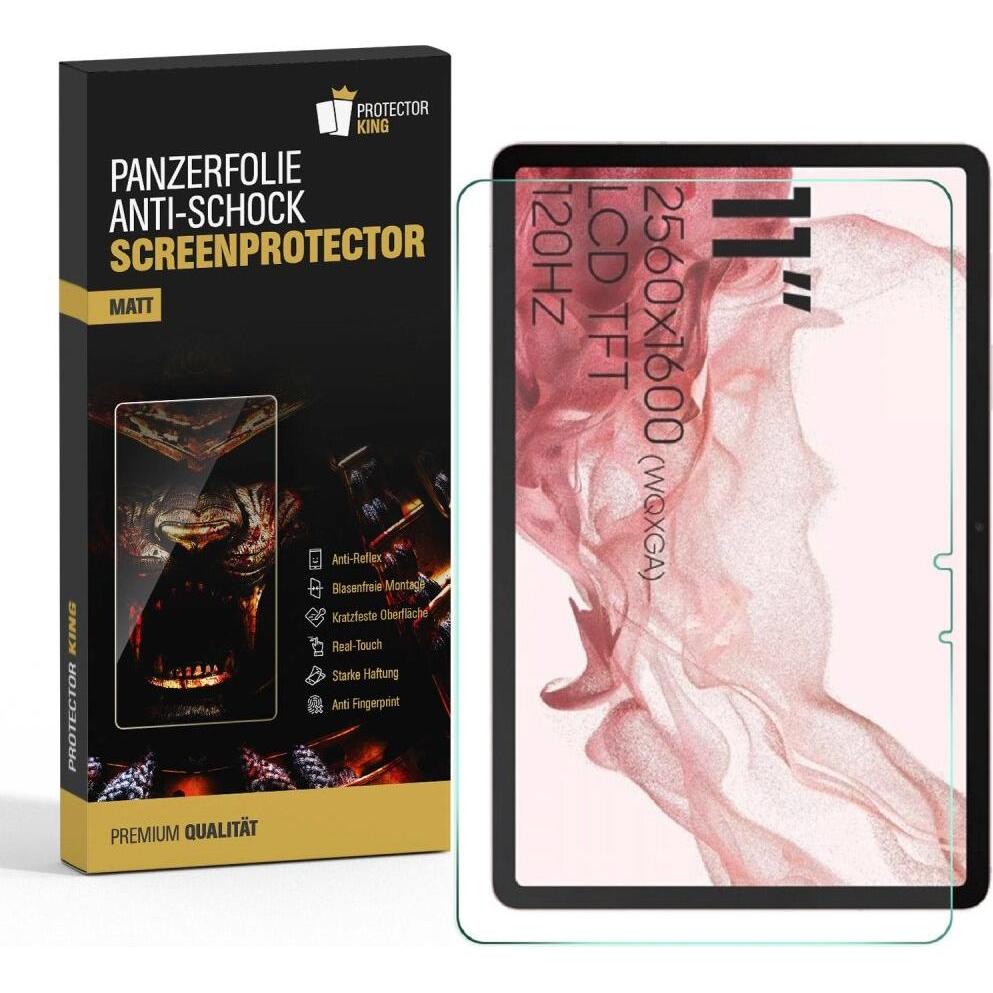 Protectorking 2x 9H Panzerglas flexibel HD Klar (2 Stück, Galaxy Tab S8), Tablet Schutzfolie