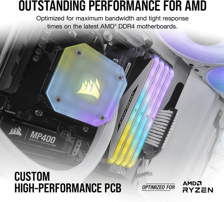 Image du produit Corsair Vengeance RGB RT (2 x 16GB, 3200 MHz, RAM DDR4, DIMM)