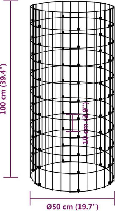 Produktbild vidaXL Gabionensäule