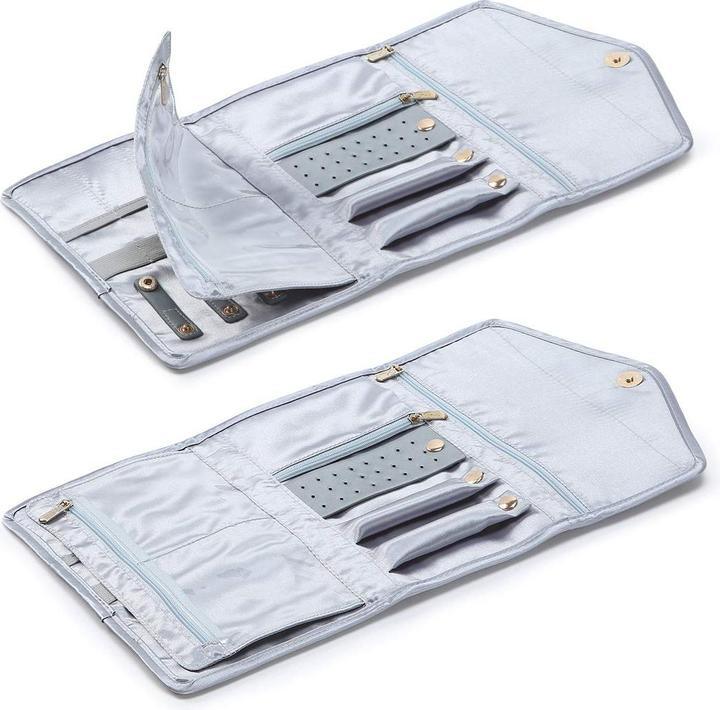 Produktbild Only-Bags.Store Schmuckrollen, Reiseschmuck-Organizer, faltbare Aufbewahrungstasche für Reiseringe, Halsketten