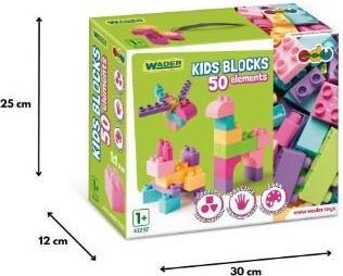 Actual product image Wader Kids Blocks 50 elements pink