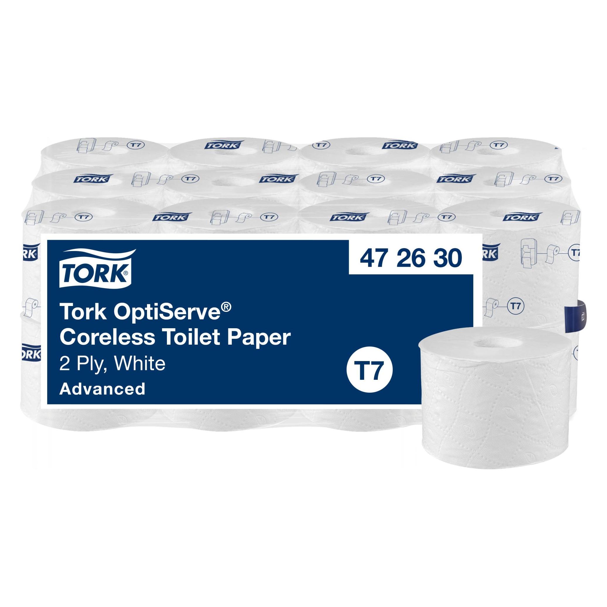 Tork, Toiletpapier, Toiletpapier 2-laags 24 Rollen Wit (24 Pcs.)