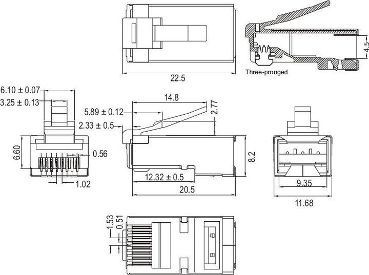 Produktbild Goobay RJ45 Stecker (S/STP, CAT6a)
