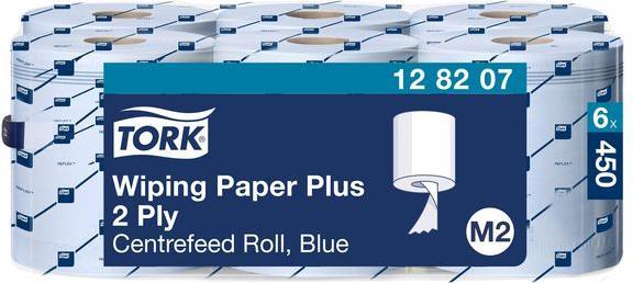 Produktbild Tork Wiping Paper Centre Roll Blue 6x157 (450 x)