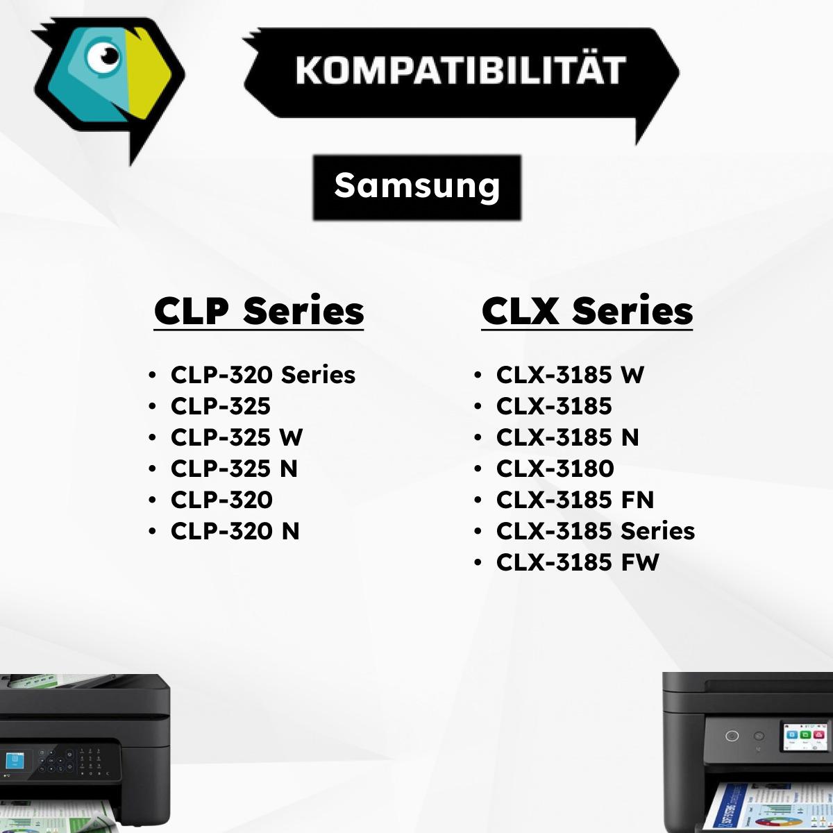 Thumbnail - Inkadoo, Toner, Kompatibel Toner für Samsung CLT-P4072C/ELS / P4072C CLX-3180 3185 FW 3185 CLP-325 (C)