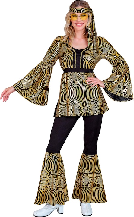 Produktbild Widmann THE 70s DISCO STYLE - golden waves (Oberteil, Hose, Stirnband), M (M)