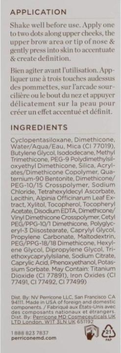 Actual product image Perricone MD No Makeup 10 ml (Beige, Highlighter)