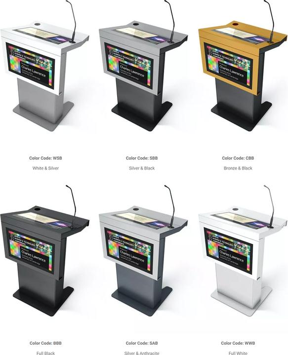 Produktbild DSS Rednerpult 24" Landscape, schwarz, Aluminium-