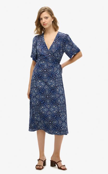 Image du produit Superdry Robe portefeuille mi-longue imprimée (10XL)