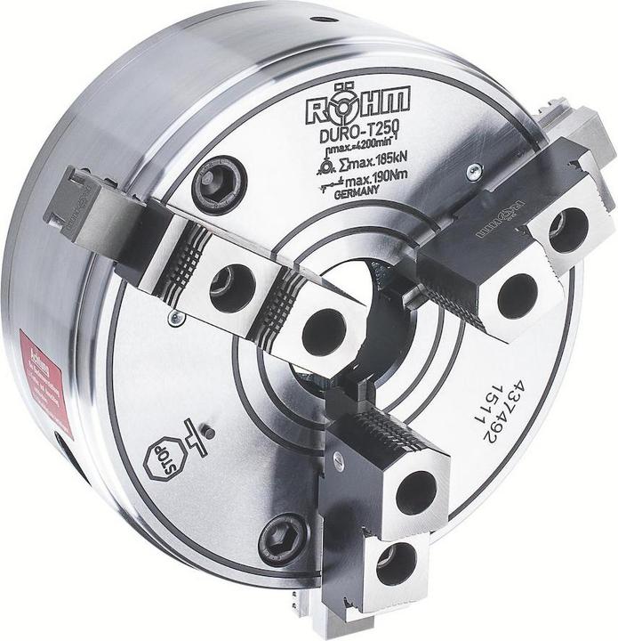 Röhm DURO-T 400, KK 11, ISO 702-3, Stehbolzen und Bundmutter, Grund- und Aufsatzbacken