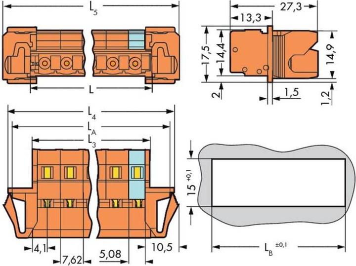 Image du produit Wago Connecteur mâle à 1 fil