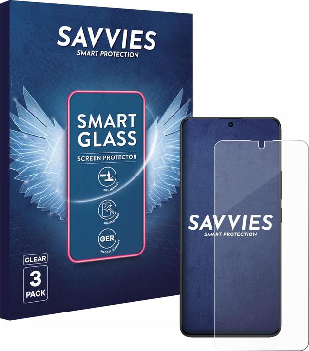 Produktbild Savvies Panzer Schutzglas für Xiaomi Redmi Note 13 Pro 5G / 4G Schutzfolie Displayschutz Display Schutz (3 Stk., Xiaomi Redmi Note 13 Pro 5G)
