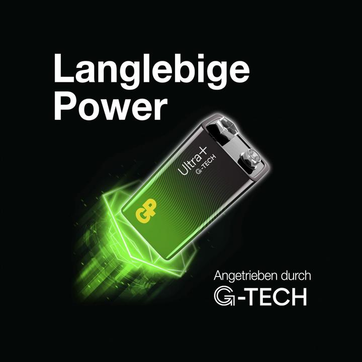 Actual product image GP Batteries Ultra Plus Alkaline Battery 9 V Block 1 Blister (1 pcs., 9V Block)