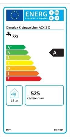 Energy Label Dimplex Hot water tank