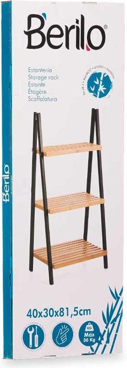 Actual product image Berilo Bathroom shelf - bamboo and pine