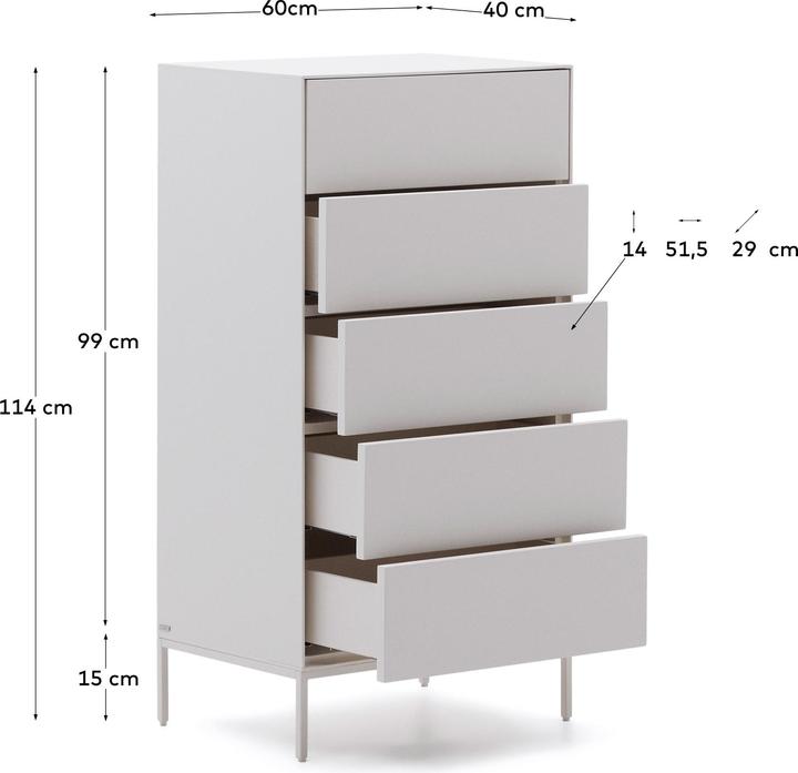 Image du produit Kave Home Vedrana (60 x 40 x 114 cm)