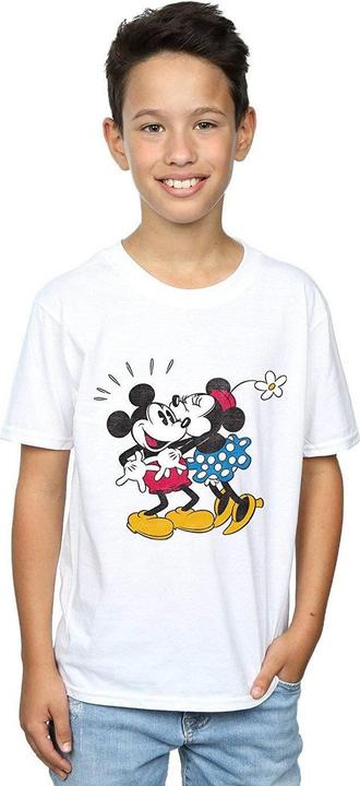 Immagine prodotto Disney Mickey Mouse Mickey And Minnie Kiss Maglietta Ragazzi (128)
