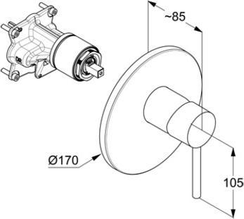 Productafbeelding Kludi Eéngreeps douchemengkraan BOZZ