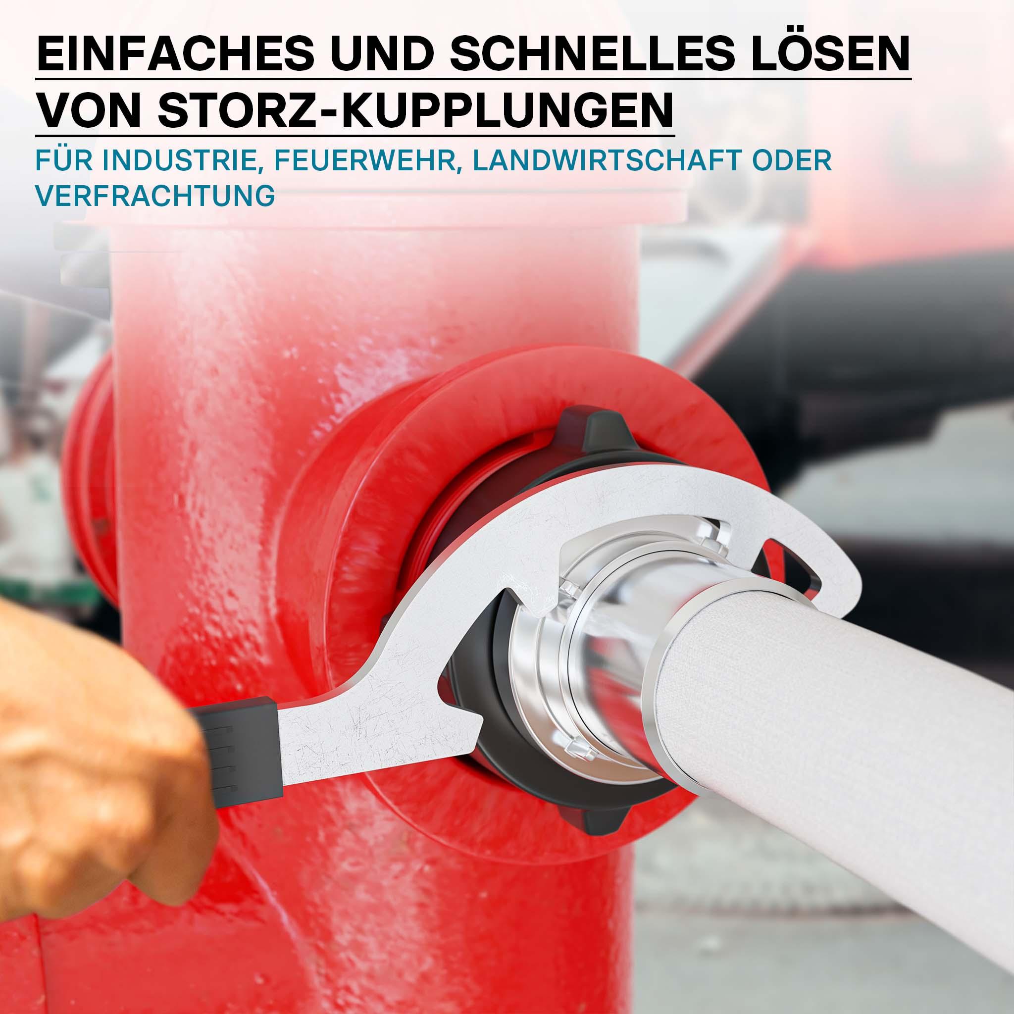 Thumbnail - Wiltec, Schraubenschlüssel, Storz Kupplungsschlüssel A 110 B 75 C 52 Schlüssel Feuerwehr Schlauch