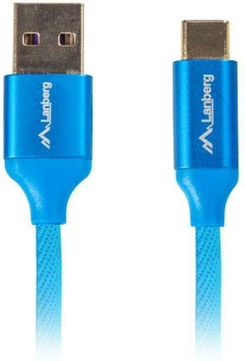 Image du produit Lanberg CA-USBO-22CU-0018-BL Câble USB USB 2.0 USB A USB C (1.80 m, USB 2.0)
