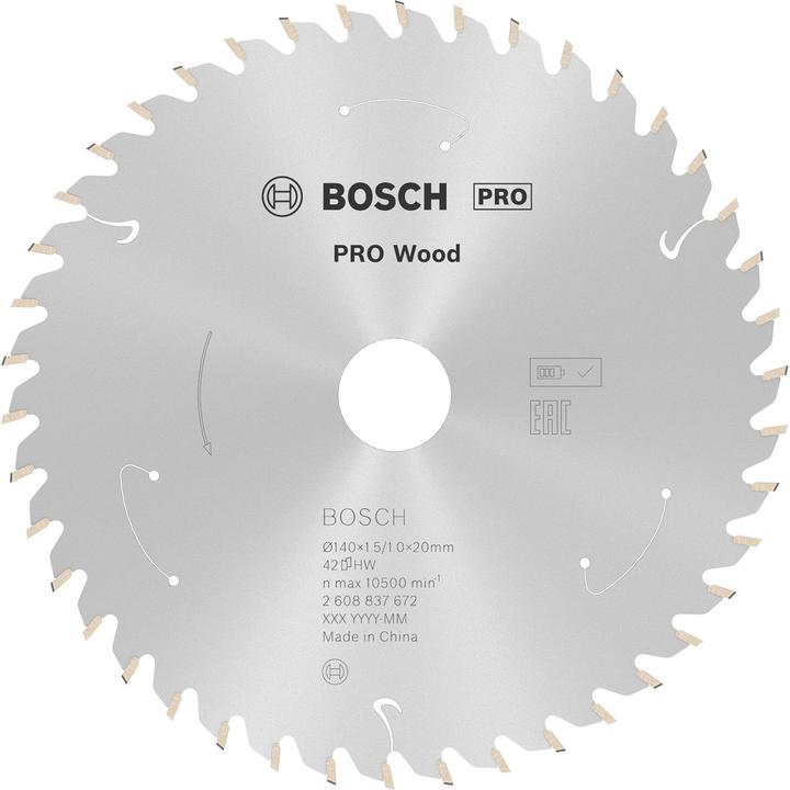 Produktbild Bosch Professional Zubehör PRO Wood cordless Kreissägeblatt, 140 x 1,5 x 20 mm