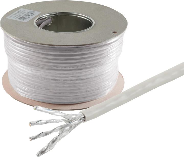 Actual product image Helos Installation cable S/FTP Cat6 100.00m gray (SF/UTP, CAT6, 100 m)
