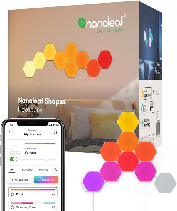 Actual product image Nanoleaf Shapes Hexagon Starter Kit (9x) (100 lm)