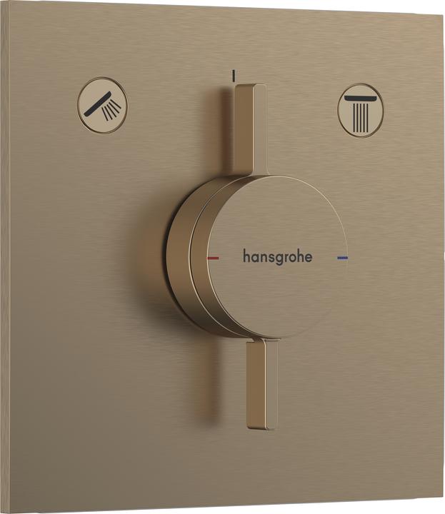 Produktbild hansgrohe DuoTurn E Mischer, Unterputz, 2 Verbraucher, 2 Funktionen, eckige Rosette, 75417