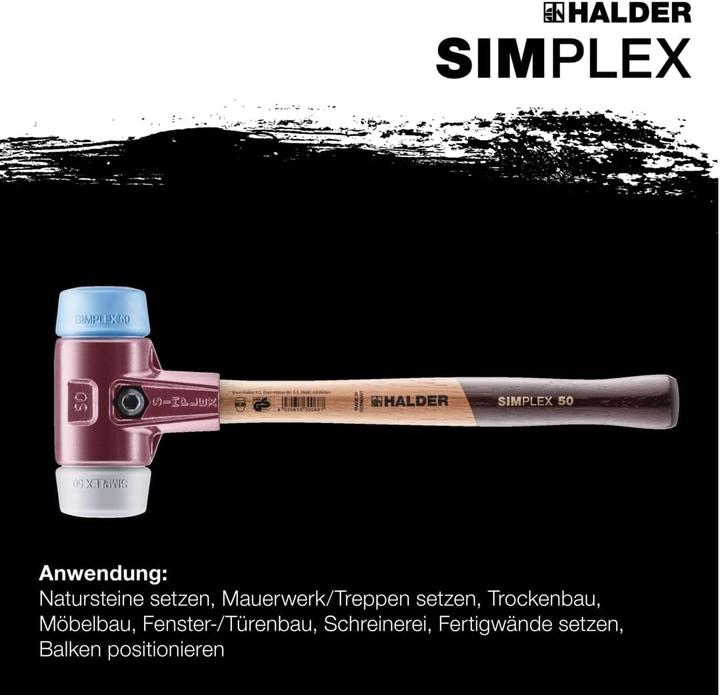 Actual product image Halder SIMPLEX soft-face hammer with TE housing and wooden handle (2760 g)