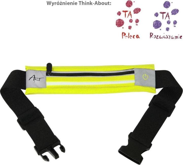 Produktbild Art Pas sportowy podświetlany z kieszenią zielony (APS-01G)