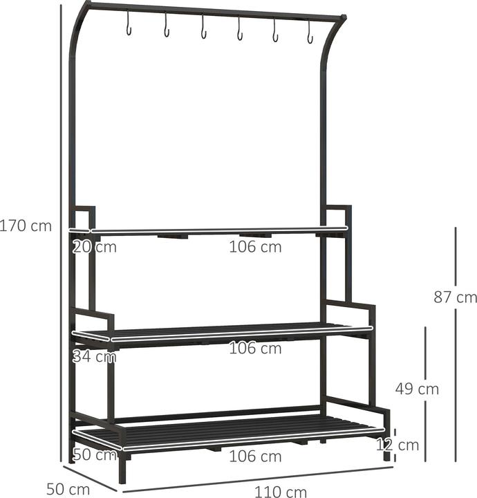 Image du produit Outsunny Blumenständertreppe
