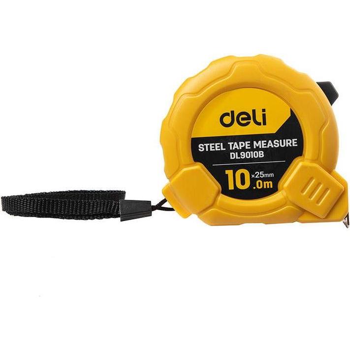 Deli Tools, Längenmesswerkzeug, Steel Measuring Tape 10m/25mm EDL9010B (yellow)