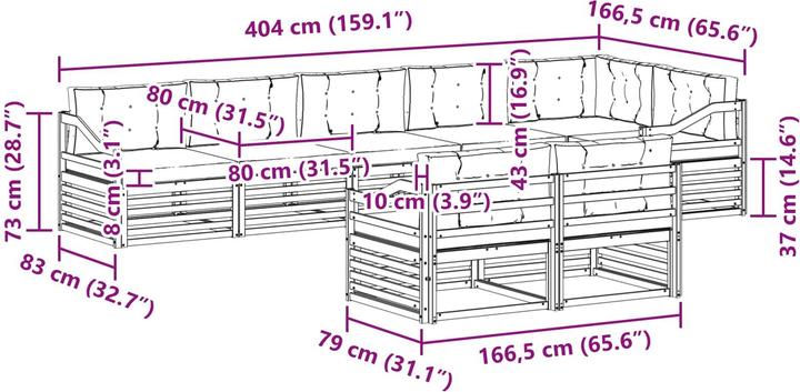 Produktbild vidaXL Outdoor-Sofagarnitur