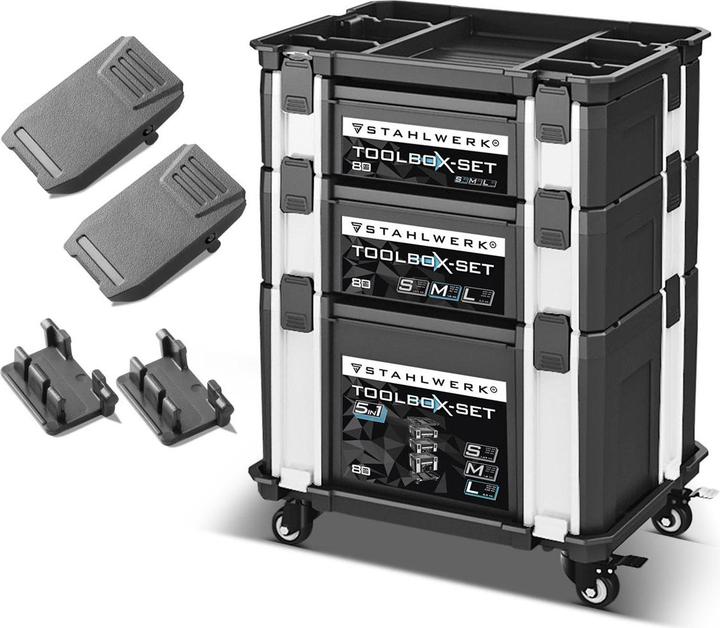 Actual product image Stahlwerk Toolbox set 5 in 1 system box tool box tool case tool box (5 pieces)