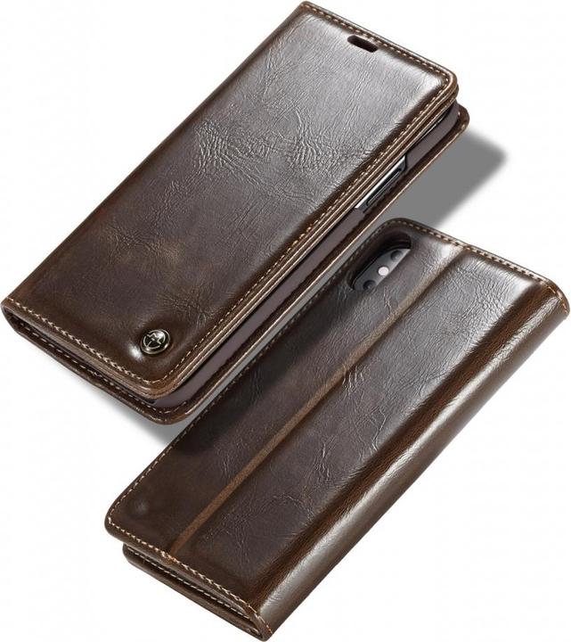 Produktbild Caseme Apple iPhone XS Classic Leder Case Karten Hülle Etui (Apple iPhone XS)