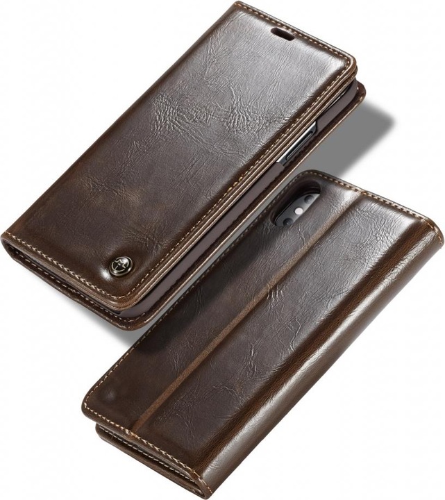Produktbild Caseme Apple iPhone XS Classic Leder Case Karten Hülle Etui (Apple iPhone XS)