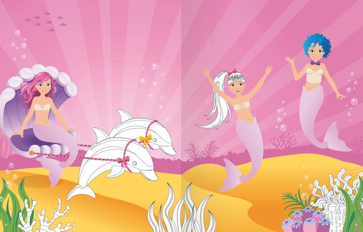 Actual product image Ravensburger My coloring sticker book: mermaids