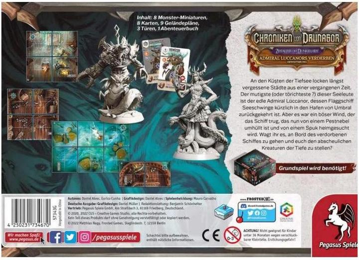 Produktbild Pegasus 57343G - Chroniken von Drunagor: Admiral Luccanors Verderben (DE-Erweiterung) (Deutsch, 1 - 5 Spieler)