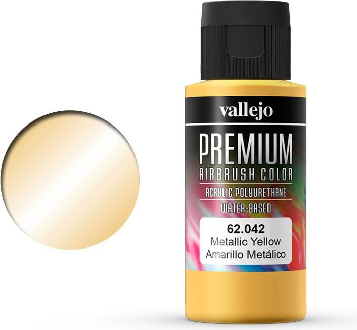 Productafbeelding Vallejo Premium Airbrush kleuren (Metallic Geel, 60 ml)