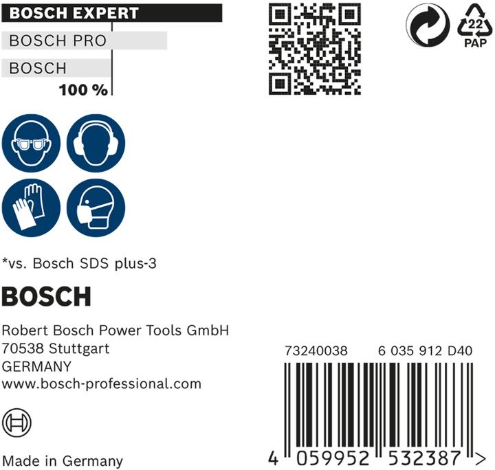 Immagine prodotto Bosch Professional Zubehör Trapano a percussione Expert SDS plus-7X, 6,5 x 200 x 265 mm, 10 pezzi. (6,5 millimetri)