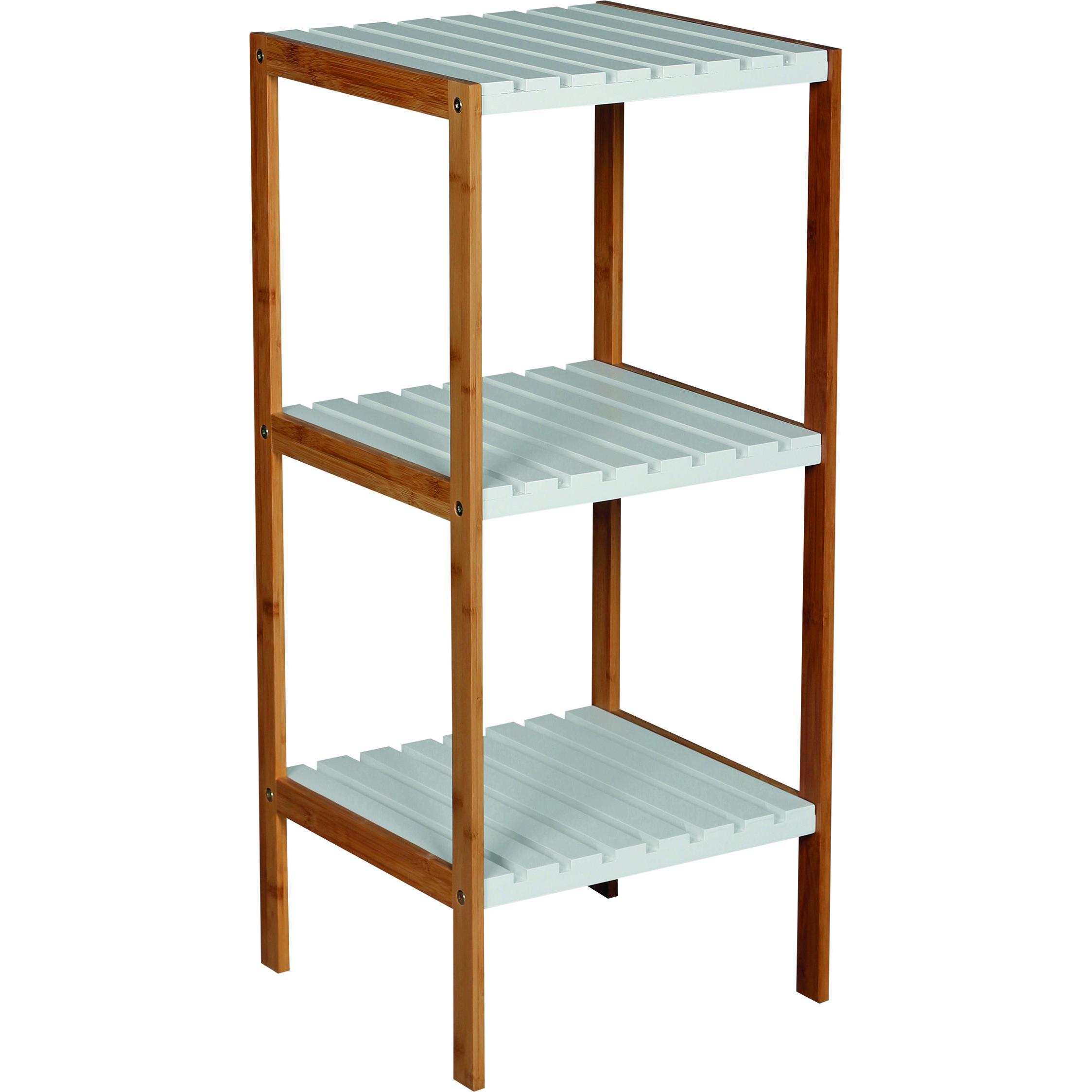 MSV, Scaffale bagno, ETAGERE 3 NIVEAUX BAMBOU ET MDF 34X33X79 (34 x 33 x 79 cm)