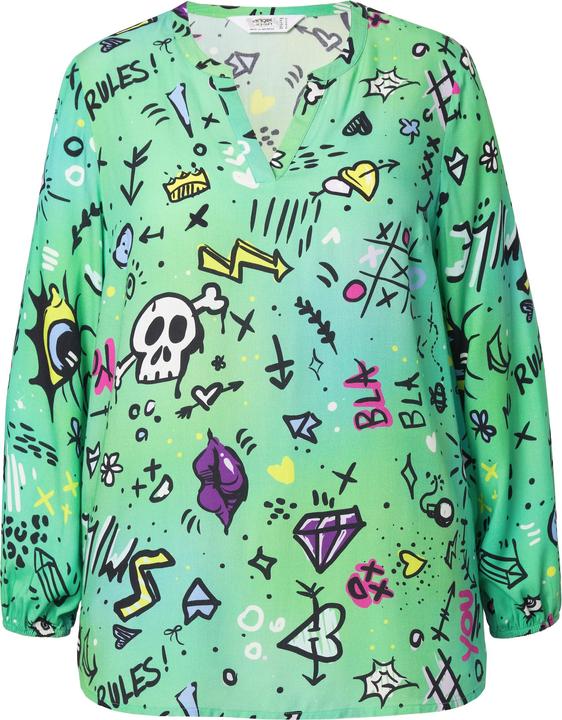 Produktbild Angel of Style Bluse, bequeme Passform, Comicprint. Tunika-Ausschnitt (44)