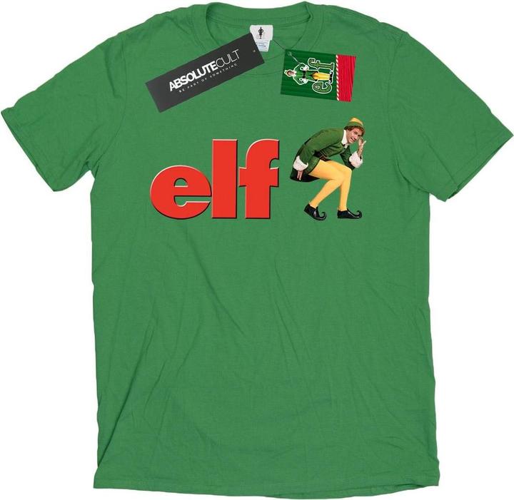 Actual product image Elf Mens Crouching Logo T-Shirt (XXL)