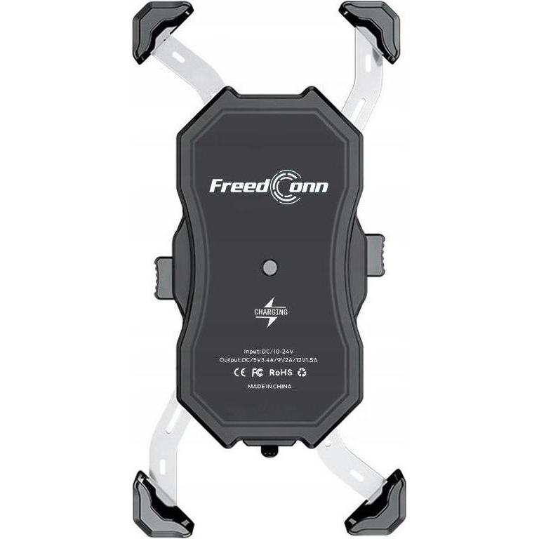 FreedConn Motorrad-Telefonhalter Mc1w Mit Induktivem Ladegerät, Smartphone Halterung, Schwarz