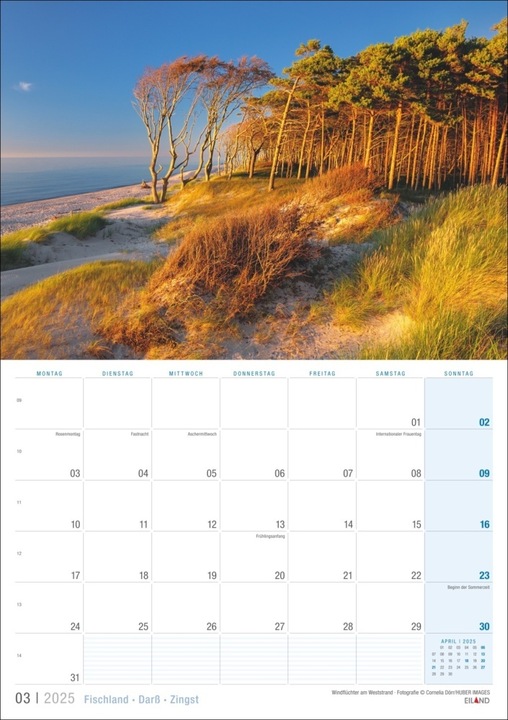 Produktbild Fischland - Darss - Zingst Kalender 2025 (Harter Einband, Deutsch)