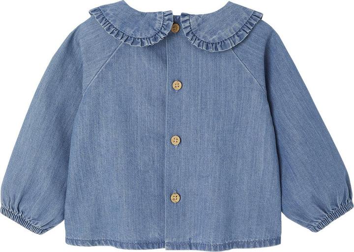 Actual product image Vertbaudet Baby Jeansbluse mit gerüschtem Kragen (68)