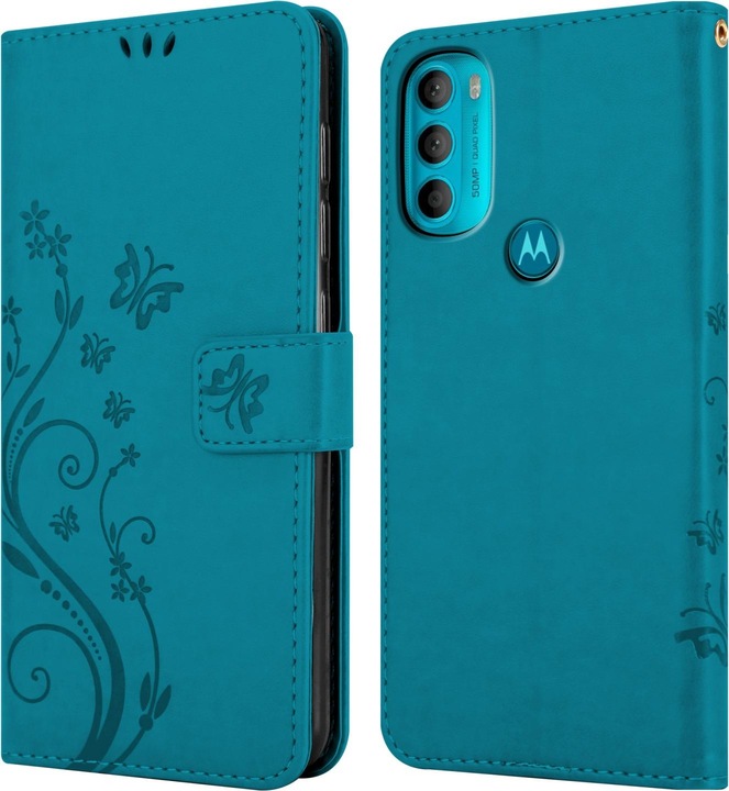 Actual product image Cadorabo Flower Book cover (Motorola Moto G71 5G)