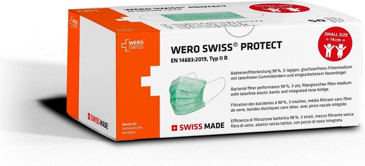 Produktbild Wero Swiss Hygienemaske Kinder (Typ IIR, 50 x)